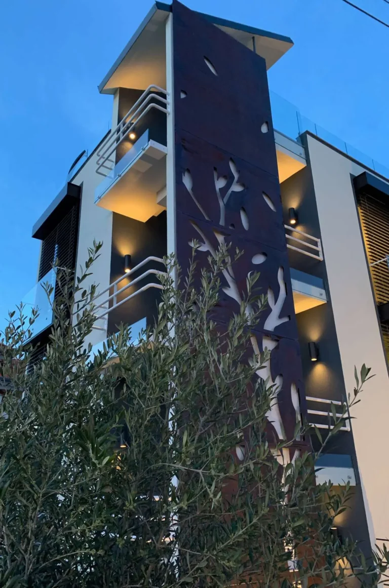 Material research, textures, corten, facade design
